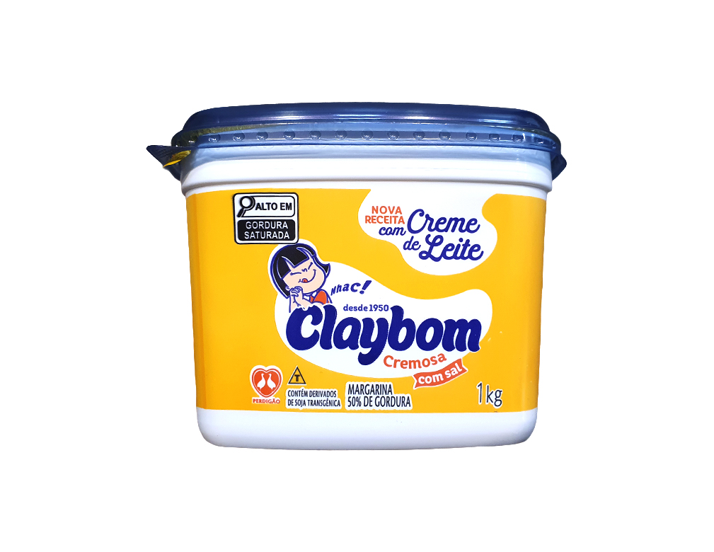 MARGARINA GRANDE COM SAL 50 % CLAYBOM PERDIGÃO 1 KG (CX 6 UN)